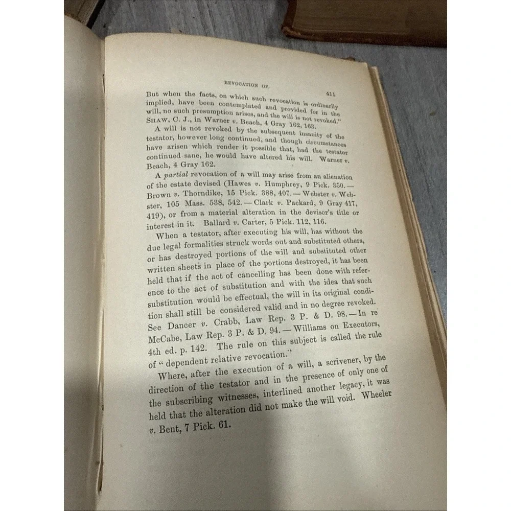 Rare Antique 1883 Law Book Notes On Common Forms MA LAW Uriel H Crocker